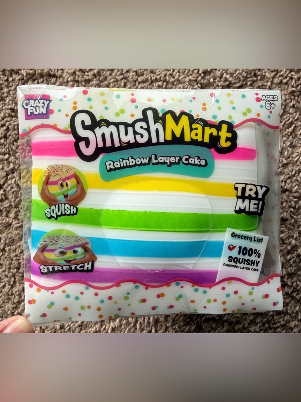 SmushMart Rainbow Layer Cake Squishy Toy - Multicolor